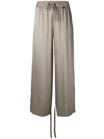 Sharon Wauchob - Drawstring Trousers - Women - Silk - 36, Nude/neutrals, Silk