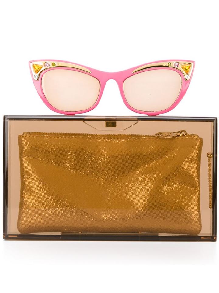 Charlotte Olympia Spectacle Pandora Clutch, Women's, Nude/neutrals, Plastic