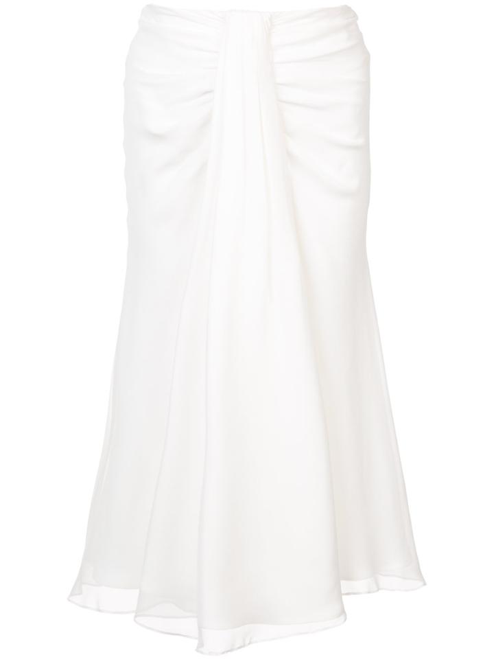 Prabal Gurung Cady Saree Skirt - White