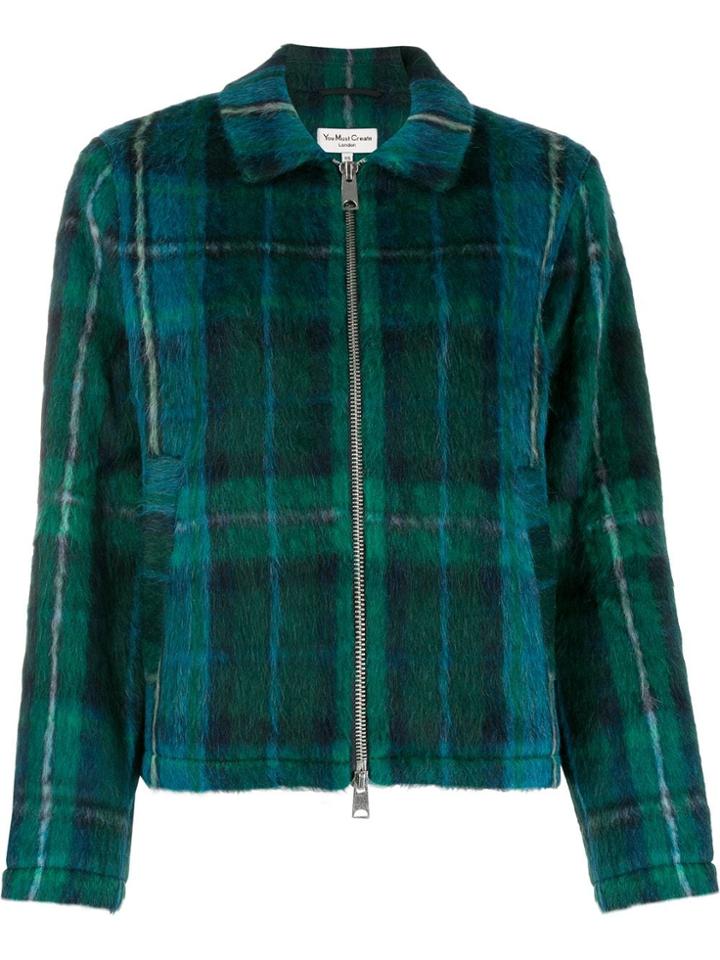 Ymc Tartan Bomber Jacket - Green