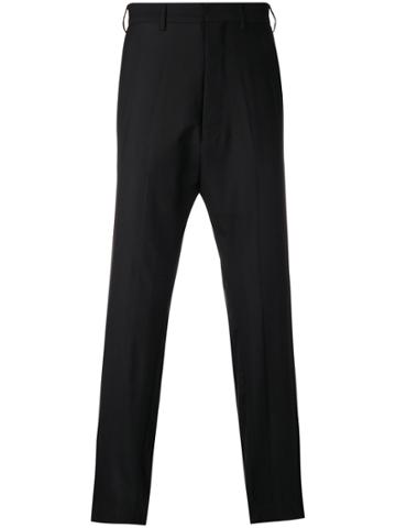 Poan Piqué Straight-leg Trousers - Black