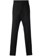 Poan Piqué Straight-leg Trousers - Black