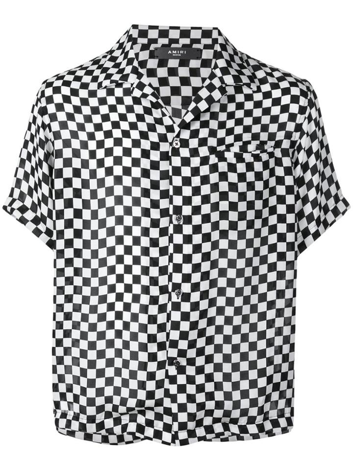 Amiri Checkered Shirt - Black