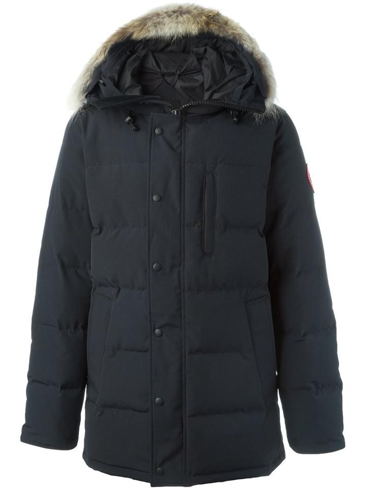 Canada Goose Coyote Fur Trim Padded Coat, Men's, Size: Xxl, Blue, Coyote Fur/polyester/cotton/feather Down