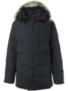 Canada Goose Coyote Fur Trim Padded Coat, Men's, Size: Xxl, Blue, Coyote Fur/polyester/cotton/feather Down