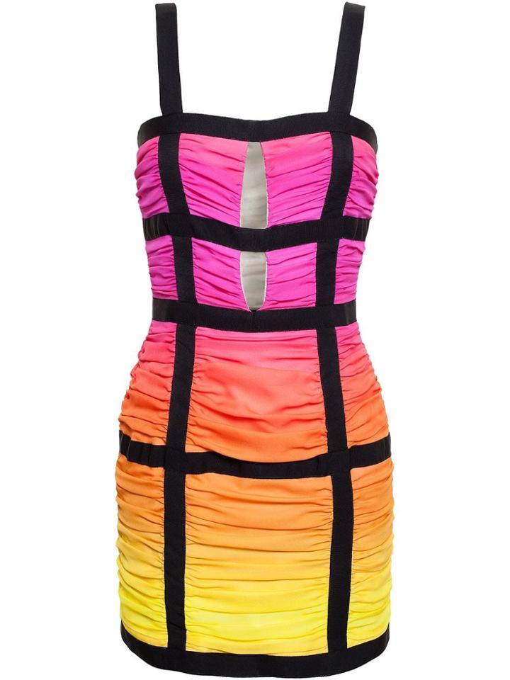 Balmain Silk Degrade Sunset Dress - Yellow