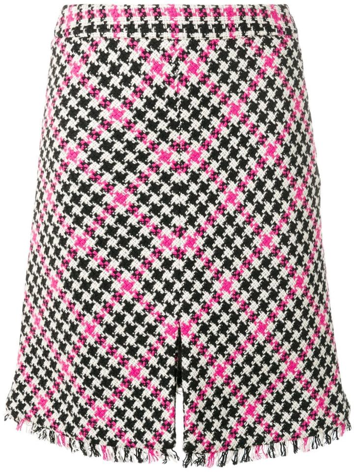 Moschino Checked A-line Skirt - Black
