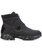 White Premiata Ziptreck Boots - Black