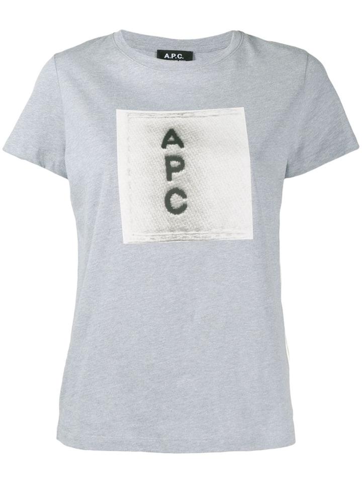 A.p.c. Contrast Logo T-shirt - Grey