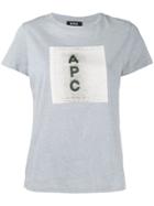 A.p.c. Contrast Logo T-shirt - Grey
