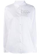 Love Moschino Crystal Embellished Logo Shirt - White
