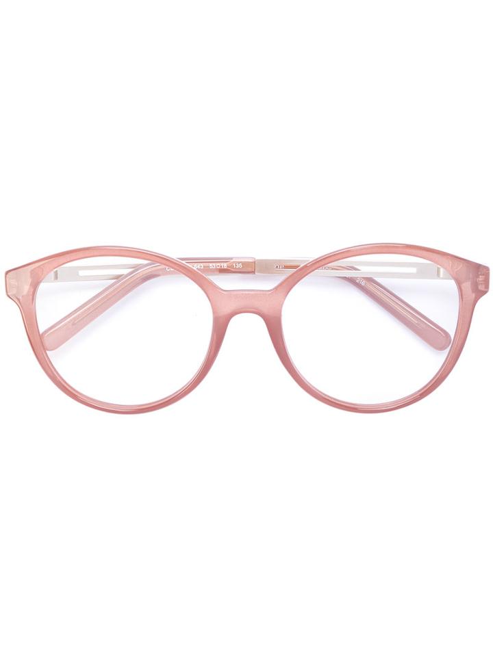 Chloé Eyewear - Acetate Round Glasses - Women - Acetate/metal - 53, Nude/neutrals, Acetate/metal