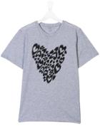 Stella Mccartney Kids Teen Heart Print T-shirt - Grey