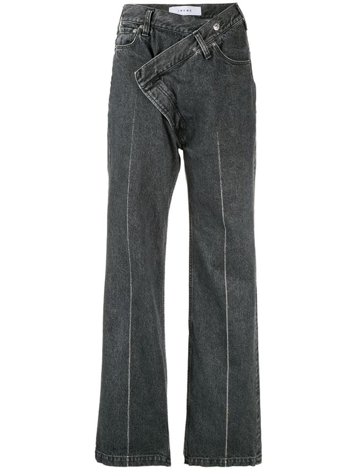 Irene Open Waist Flare Jeans - Black