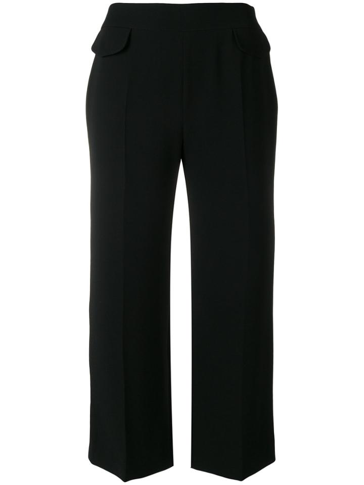 Max Mara Studio Cropped Tailored Trousers - Black