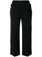 Max Mara Studio Cropped Tailored Trousers - Black