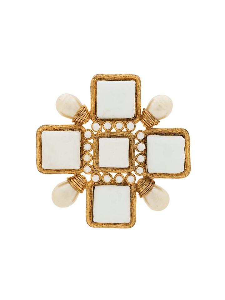 Chanel Pre-owned Geometric Brooch - Gold