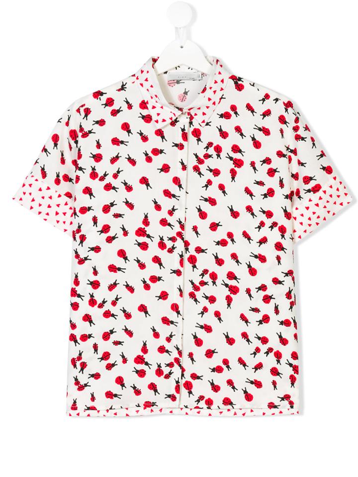 Stella Mccartney Kids Teen Ladybird Print Shirt - White