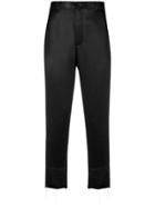 Ann Demeulemeester Cropped High Waisted Trousers - Black