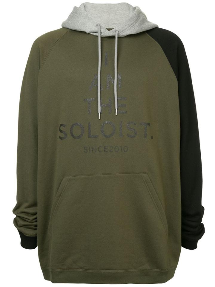 Takahiromiyashita The Soloist Contrast Panels Hoodie - Green