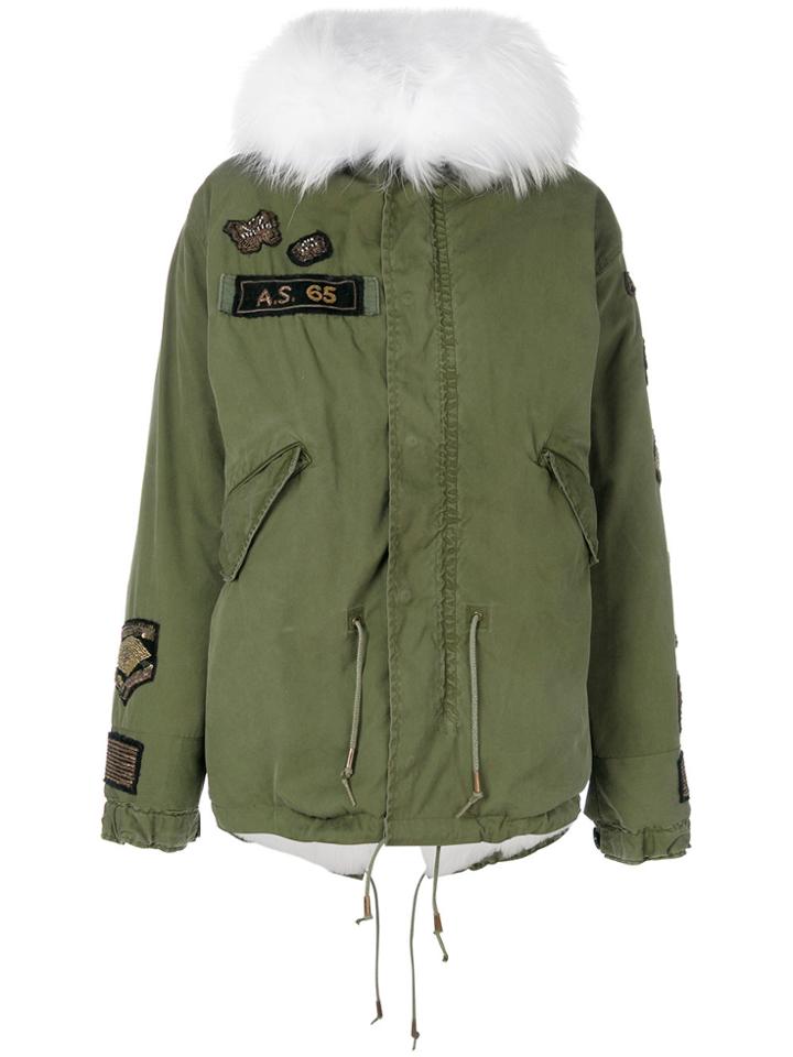 As65 Pony Fur Hooded Parka - Green