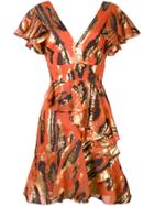 Temperley London Frill Detail Mini Dress - Yellow & Orange