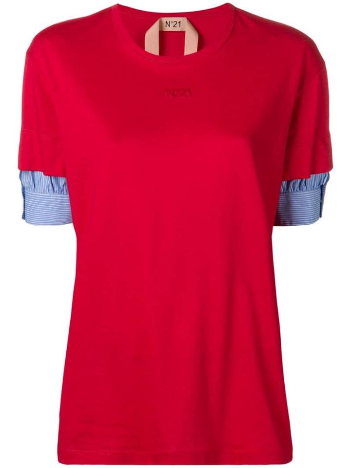Nº21 Short Layered Sleeve T-shirt