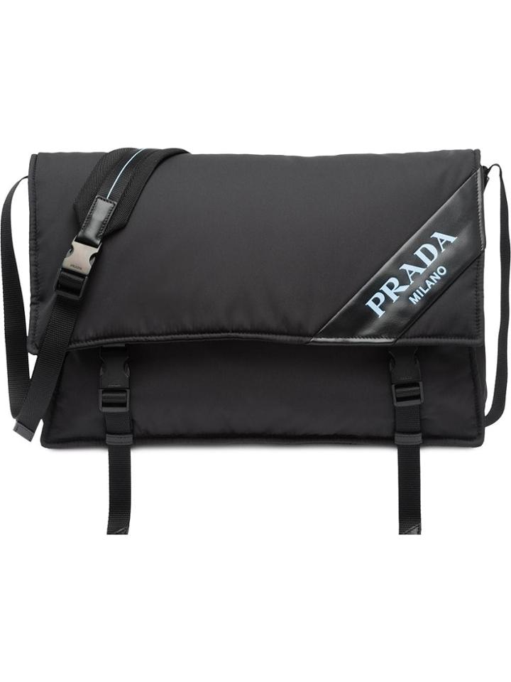Prada Large Padded Shoulder Bag - Black