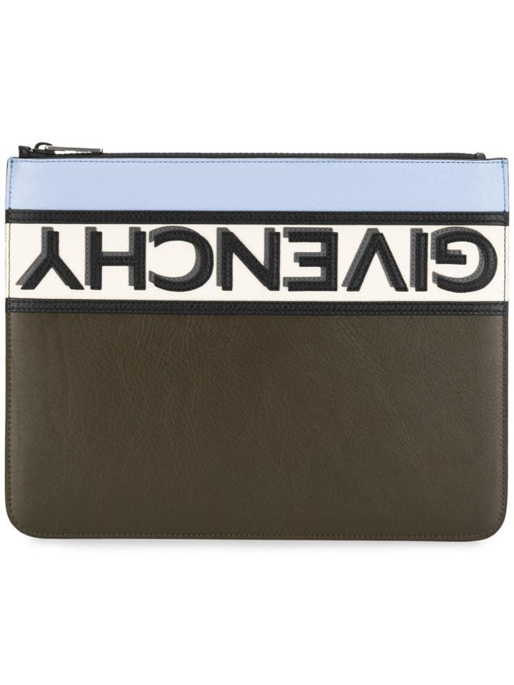 Givenchy Reverse Logo Clutch Bag - Black