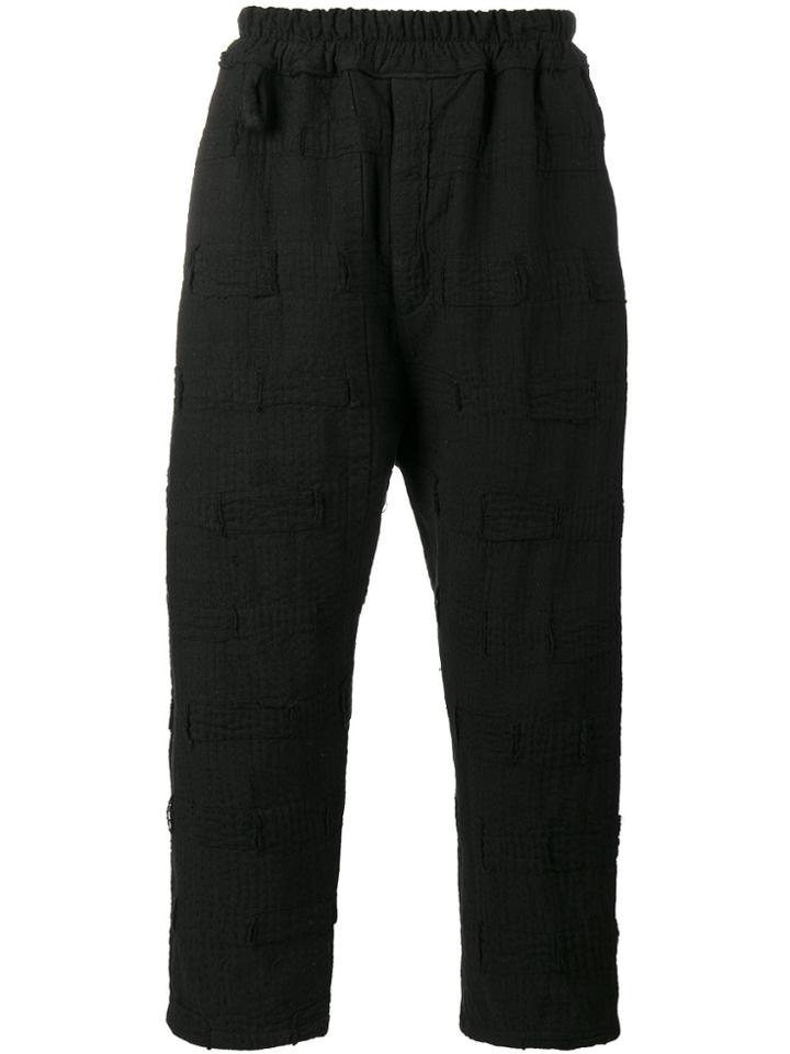 By Walid Morton Cropped Trousers - Black