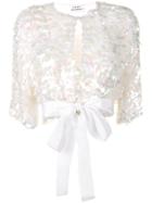 P.a.r.o.s.h. Sequin Cropped Jacket - White
