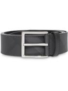 Burberry London Check And Leather Belt - Grey