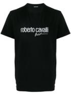 Roberto Cavalli Printed Logo T-shirt - Black