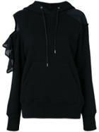 Sacai Deconstructed Cold Shoulder Hoodie - Black