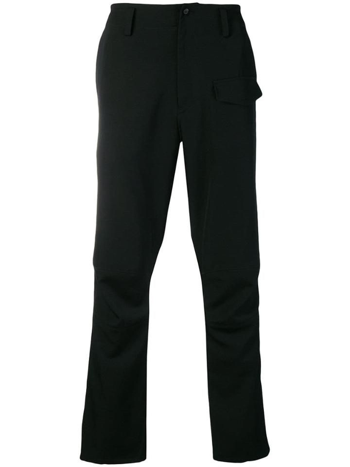 Yohji Yamamoto Loose Straight Cut Trousers - Black