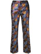 L'autre Chose Floral Print Trousers - Red