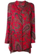 Etro Printed Shirt, Women's, Size: 40, Red, Silk