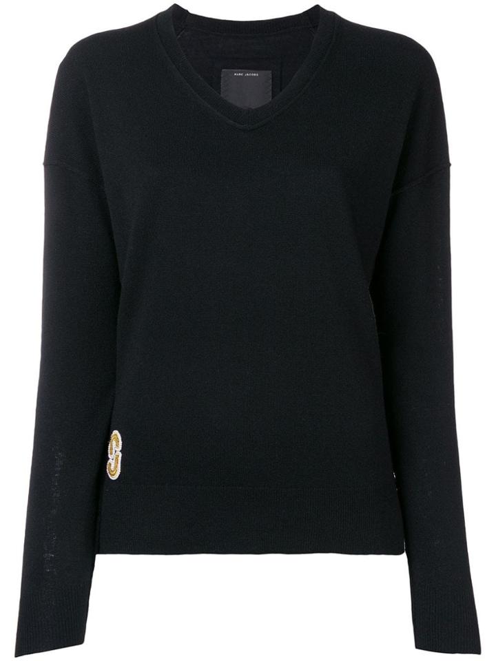 Marc Jacobs V-neck Pullover - Black