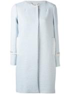 Blugirl - Embellished Coat - Women - Cotton/acrylic/polyamide/other Fibers - 42, Blue, Cotton/acrylic/polyamide/other Fibers