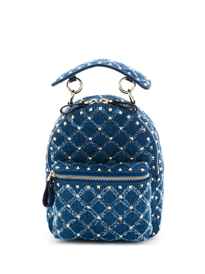 Valentino Mini Valentino Garavani Rockstud Spike Backpack - Blue