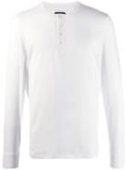 Tom Ford Half-button Long-sleeve T-shirt - White