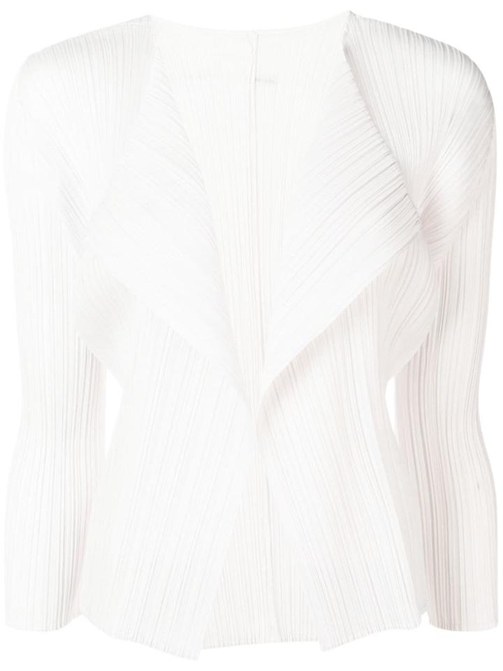 Pleats Please By Issey Miyake Pleated Cardigan - White