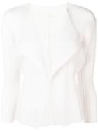 Pleats Please By Issey Miyake Pleated Cardigan - White