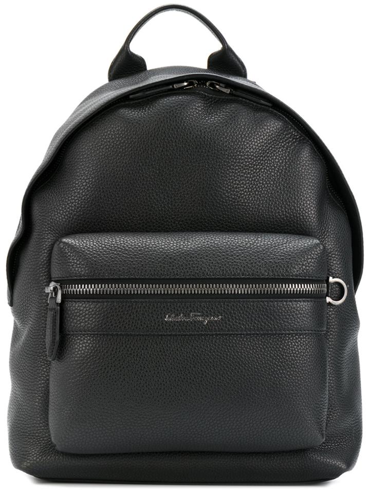 Salvatore Ferragamo Leather Backpack - Black