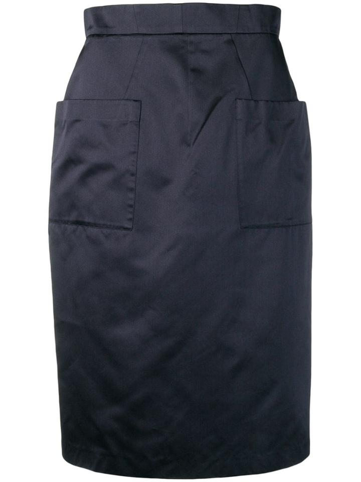 Prada Pre-owned 1990's Pocket Pencil Skirt - Blue