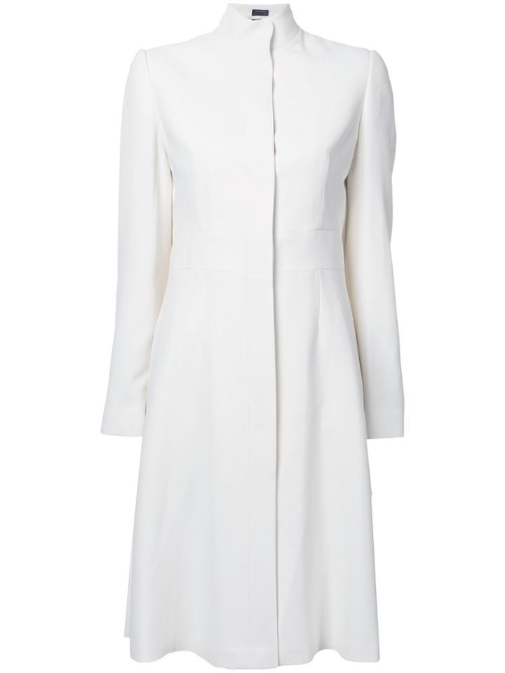 Alexander Mcqueen Funnel Neck Coat - White