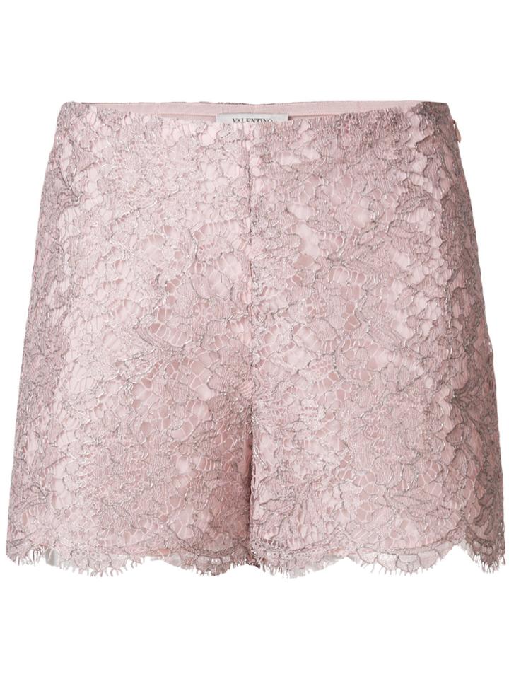 Valentino Lace Shorts - Pink & Purple