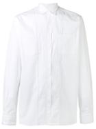 Lanvin Front Seam Stitch Shirt, Men's, Size: 38, White, Cotton