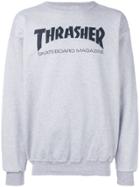 Thrasher Logo Print Sweatshirt - Grey