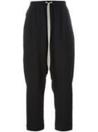 Rick Owens Drop-crotch Trousers, Women's, Size: 38, Black, Cotton/polyester/spandex/elastane/virgin Wool